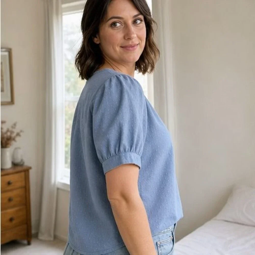 Olive Button Blouse